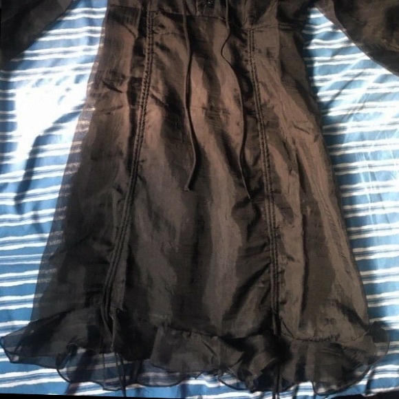 Black Fashion Nova Midi Satin dress - Picture 2 of 4